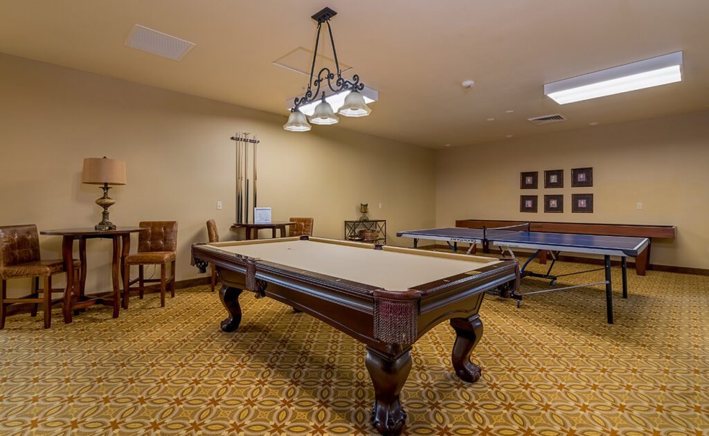 Billiards room at Paradise Village