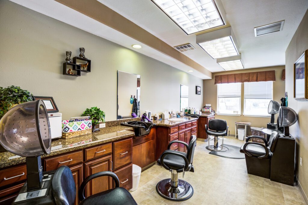Senior living barber shop