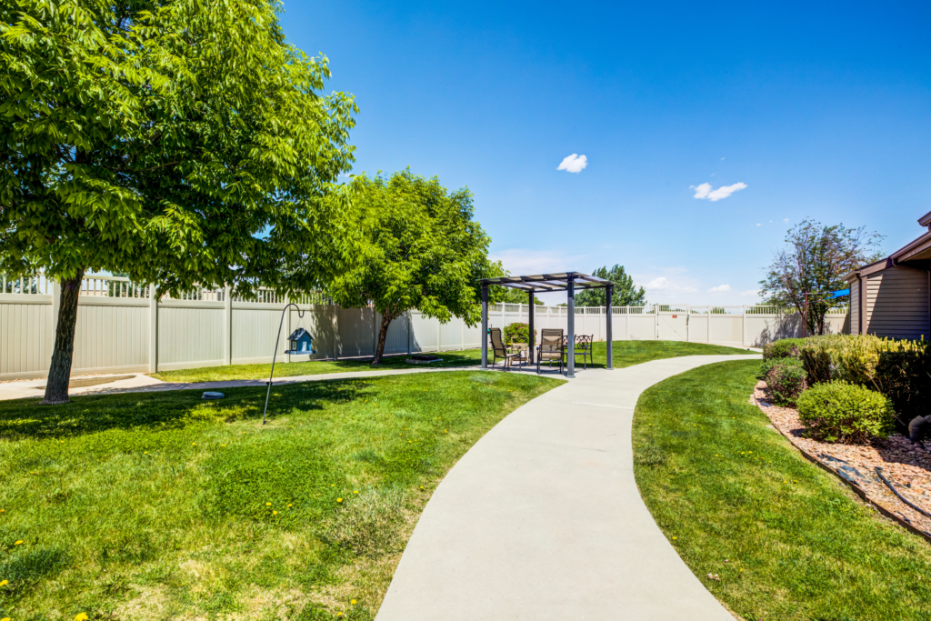 a curved pathway