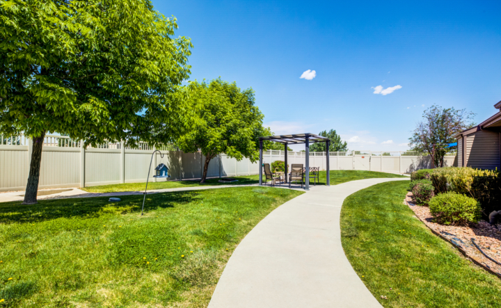 a curved pathway